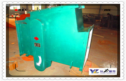 管道自卸式除鐵器，湖北管道自卸式除鐵器廠家_遠(yuǎn)力湖北管道自卸式除鐵器廠家安裝示意圖型12000高斯_可定制工作原理